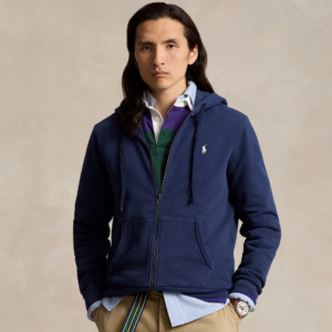Moletom Com Zíper Azul Marinho 'Polo Ralph Lauren'