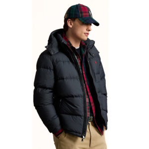 Jaqueta Puffer Preta 'Polo Ralph Lauren'