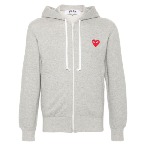 Moletom Com Zíper Cinza 'Comme Des Garçons Play'