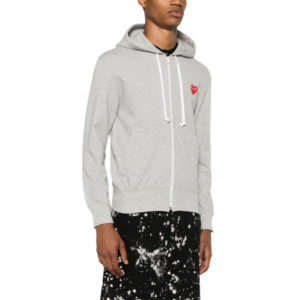 Moletom Com Zíper Cinza 'Comme Des Garçons Play'